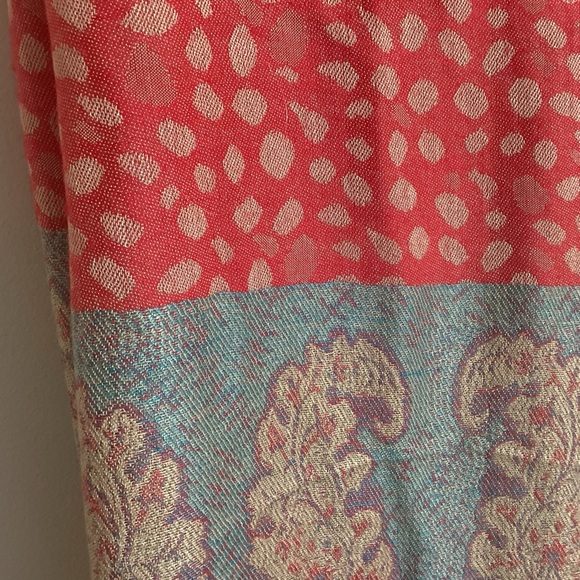 Pashmina Scarf Wrap Shawl Bundle Set Of 3 Paisley Polka Dot Soft Fringed 70”x27” - Picture 10 of 16